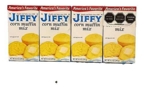 4 Pack Jiffy Corn Muffin Mix 240g