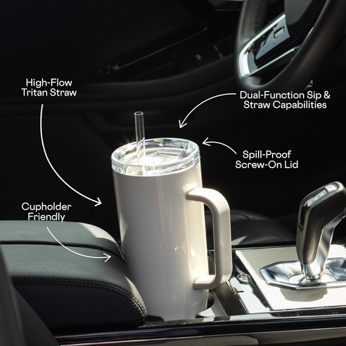 Taza Térmica Corkcicle Cruiser 40 Oz, Aislante, Con Asa Y Po