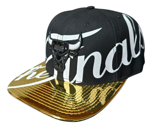 Gorra Chicago Bulls The Finals Negro ,dorado Y Blanco L Lisa