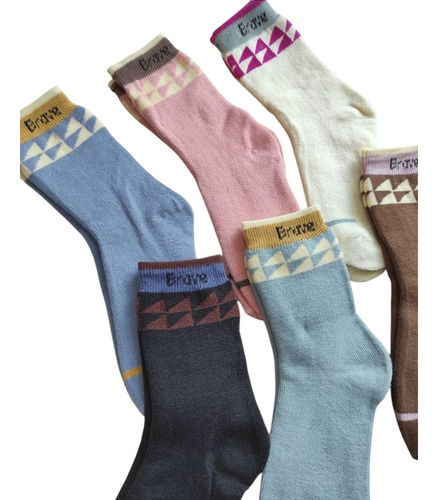 Medias Tèrmicas De Algodòn 1/2 Caña Celeste 35-40