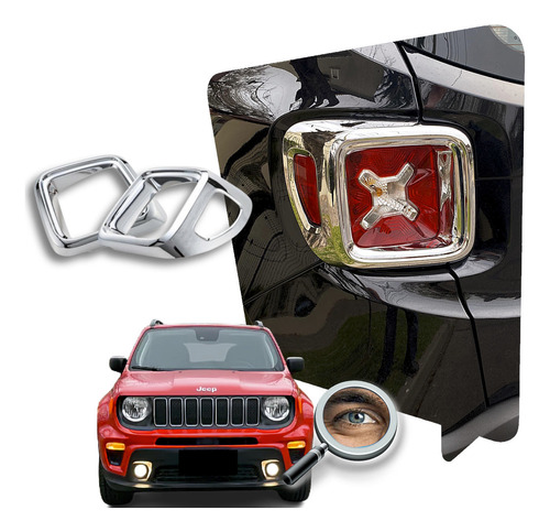 Renegade Par De Aros Cromados Luces Traseras Tuning Chrome