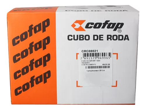 Cubo De Roda Traseiro Com Abs Cofap Ecosport 2.0 16v Duratec