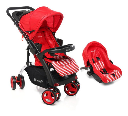 Coche Travel System Con Carrier Felcraft Bebe Sini Revatible