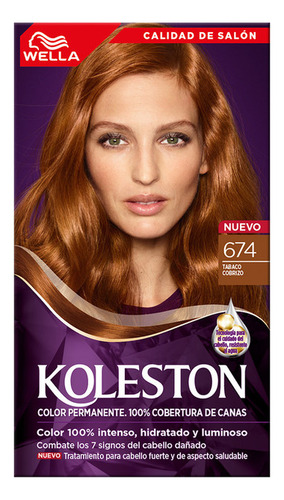 Tinte Permanente Dama Koleston 674 Tabaco Cobrizo