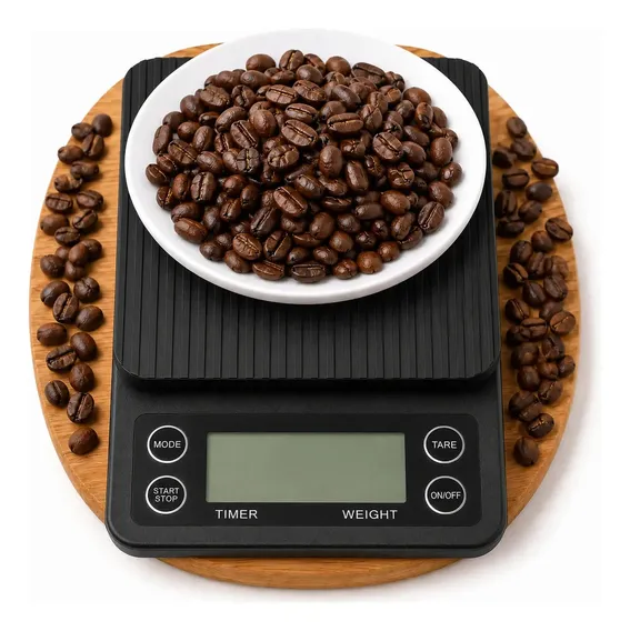Temporizador Balança Digital de Precisão, Temporizador para Cozinha Medidor de Café, Balança Digital Alta Precisão, Utensílios para Cozinha Produtos Eletrodomésticos, Balança Café 3kg 0.1g Barista