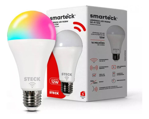 Lampada Rgb 12w Smart Wifi Google Alexa Automacao Smarteck