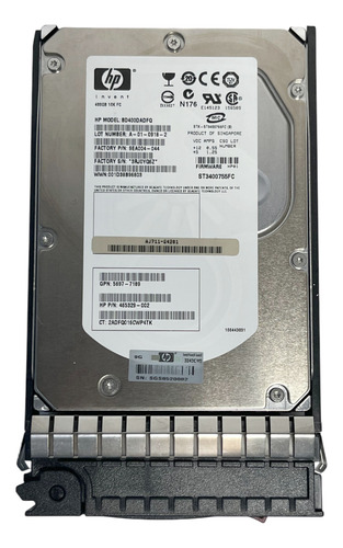 Hd Hp 400gb 10k 3,5 Fc 4gb 466277-001 5697-7189 Aj711a @ Cinza