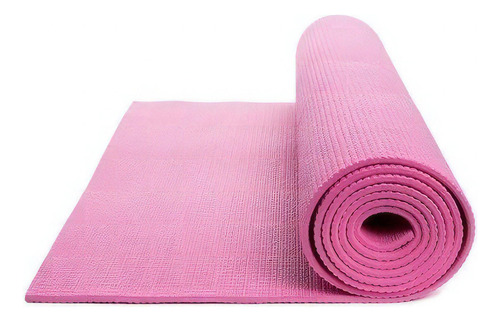 Colchoneta Mat Yoga Pilates Fitness Enrollable 6mm Color Rosa