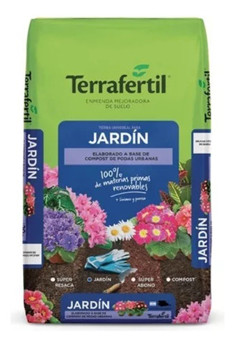 Sustrato Tierra Fértil Para Jardín Terrafertil 20 Litros