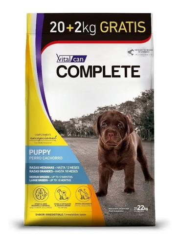 Alimento Para Peros Cachorros Complete Mediano Grandes 20 Kg