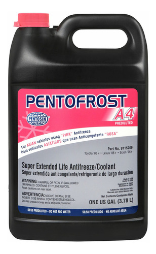 Anticongelante Rosa Rav4 L4 2.4l 05-08 1 Gal Prediluido 50%