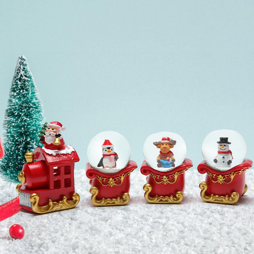 Globos De Nieve Con Forma De Tren Navideño, Bola De Nieve Br