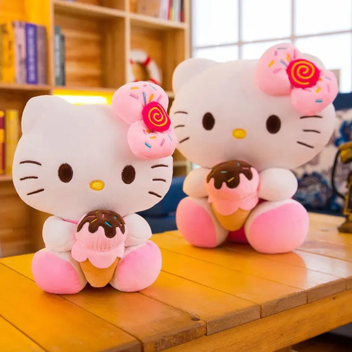 ( V Peluche Importado Hello Kitty Corazón 28 Cms