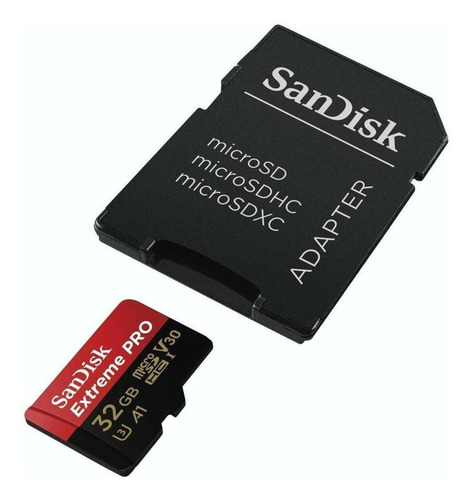 Imagen 3 de 3 de Tarjeta de memoria SanDisk SDSQXCG-032G-GN6MA Extreme Pro con adaptador SD 32GB