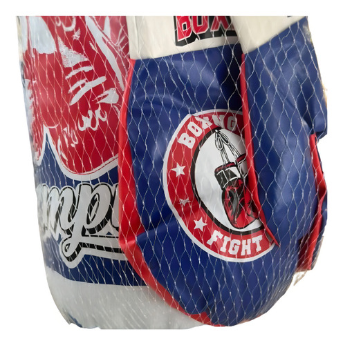 De Boxeo Con Guantes Mini - 54606 Color Azul Y Blanco