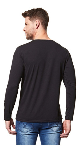 Imagem 2 de 4 de Kit 5 Camisetas Manga Longa Camisas Básica Gola Redonda