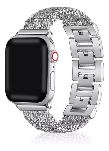 Vapho Correa Para Apple Watch De Acero Inoxidable A18 Plateado 42/45/46/49 Mm