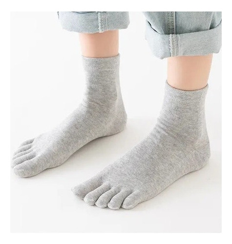 5 Pares De Calcetines De Algodón Femeninos Con Cinco Dedos