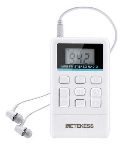 . Gift Retekess Tr612 Fm Portátil Rádio De Bolso Rádio
