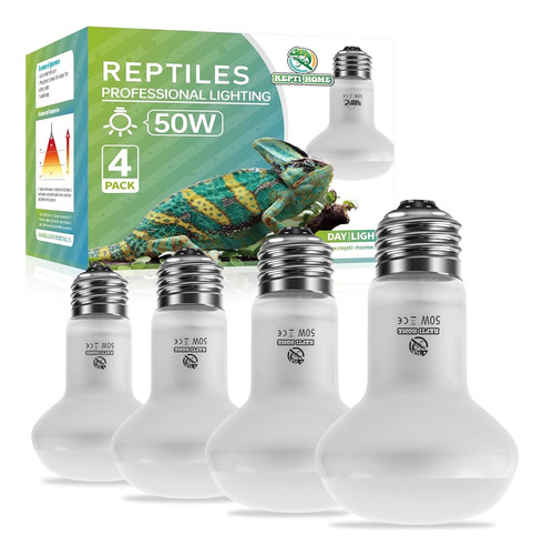 Repti Home Bombillas De Lámpara De Calor Para Reptiles 50w, 