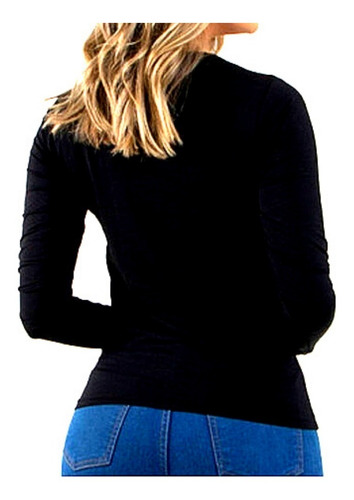 Imagem 2 de 7 de Kit 12 Blusinha Feminina Manga Longa Segunda Pele Atacado
