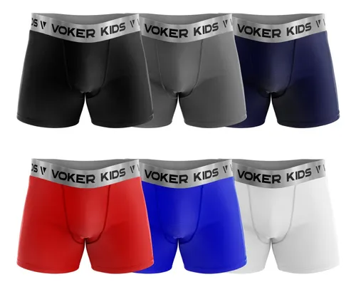Kit 10 Unidades Cuecas Boxer Infantil Polo Voker Original Menor preço em Kit 10 Unidades Cuecas Boxer Infantil Polo Voker Original