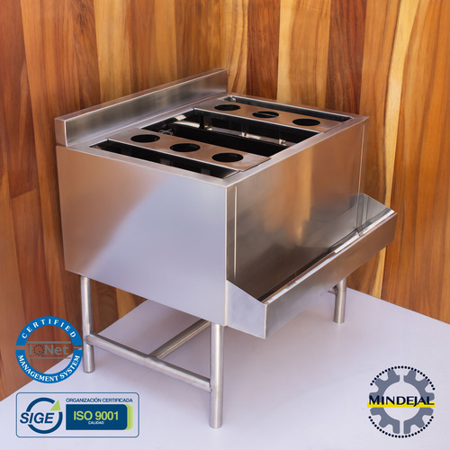 Unidad Coctelera 100% Acero Inoxidable Mindejal 100x60x75cm