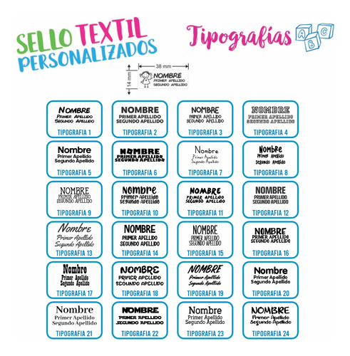 Imagen 3 de 10 de Sello Para Ropa Personalizado Para Marcar Prendas Y Objetos