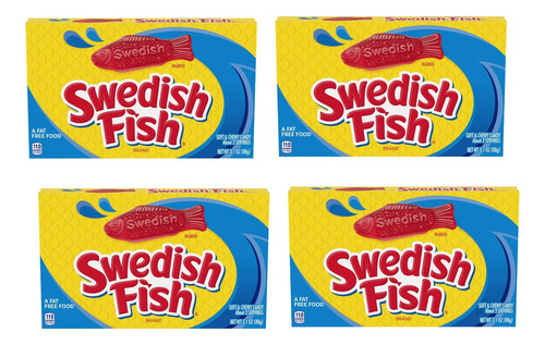 Pack 4 Gomitas Swedish Fish Fruity Flavors 88g C/u Usa
