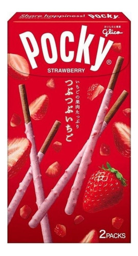 Biscoito De Palito Glico Pocky Strawberry/morango 55g