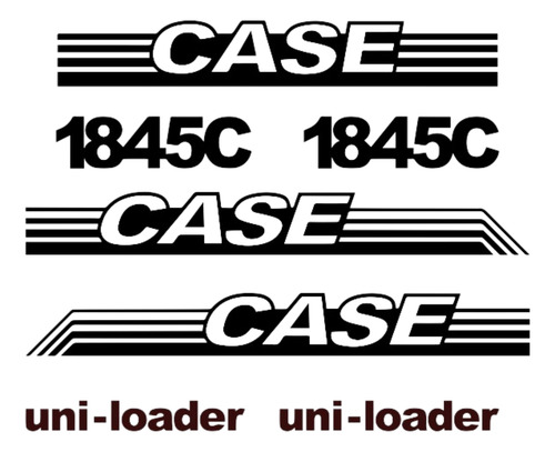 Case 1845 Uni-loader Minicargador Logo Set Vinil De Corte