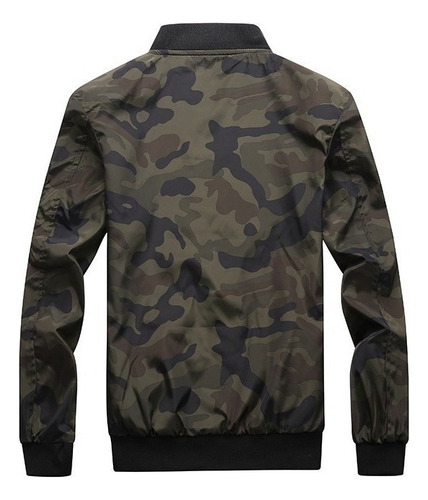 Chaqueta De Camuflaje Casual De Talla Grande Para