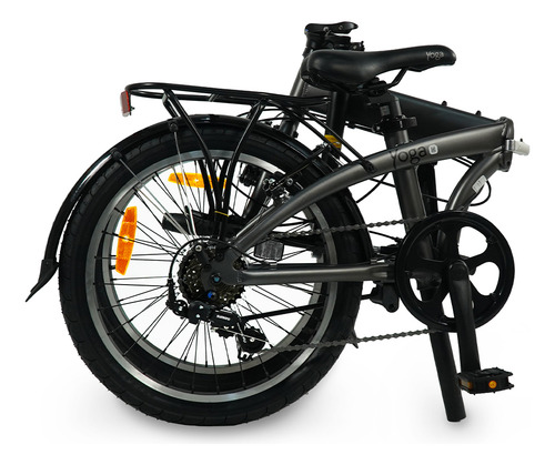 Bicicleta Plegable Philco Yoga Rodado 20 Shimano 7 Velocidades Gris