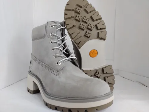 Grey timberlands with white sole hotsell