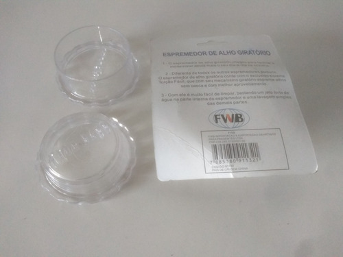 Imagem 4 de 4 de Kit 15 Espremedor De Alho Giratório Transparente Prático Fwd