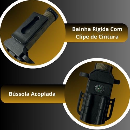 Faca Xingu Xv3428 Esportiva Com Apito Amolador E Bússola