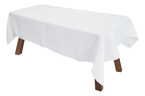 Mantel Para Comedor Rectangular Color Blanco