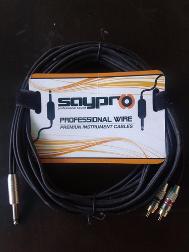 Imagen 3 de 4 de Cable Para Instrumentos Musicales 1/4 A Rca