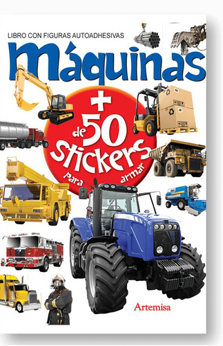 Libros Para Pintar Máquinas 50 Stickers