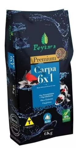 Ração Poytara Carpa Sticks Premium 6x1 6kg