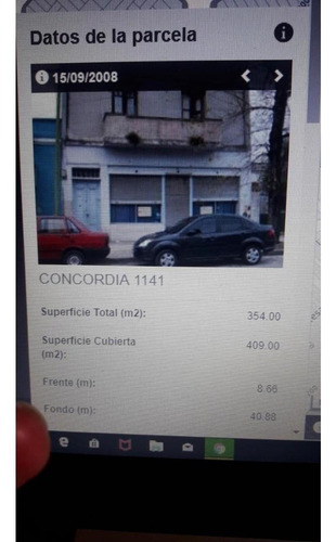 Floresta Concordia 1100 2 Lotes Doble Frente 17x 40 A Mts M