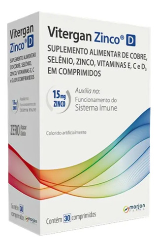 Vitergan Zinco D Com 30 Comprimidos