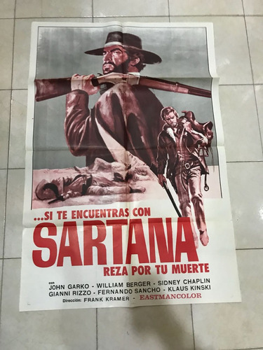 Antiguo Afiche De Cine Original-sartana- Envio (Usado)