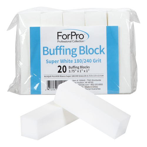 Forpro - Bloque De Pulido, Super Blanco, Grano 180/240, Puli