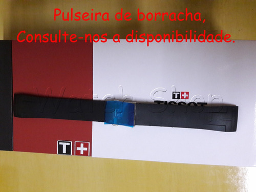 Pulseira De Couro Tissot T035617a 23mm Marrom Preto Original