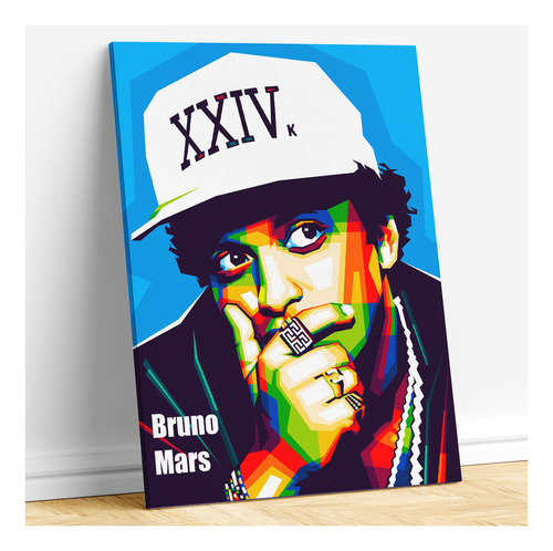 Cuadro Bruno Mars Pop Art Decorativo Moderno Pieza Living