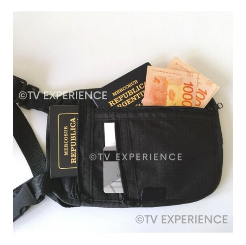 Imagen 3 de 8 de Porta Valores Viaje Dinero Antirrobo Discreto P/usar Cruzado