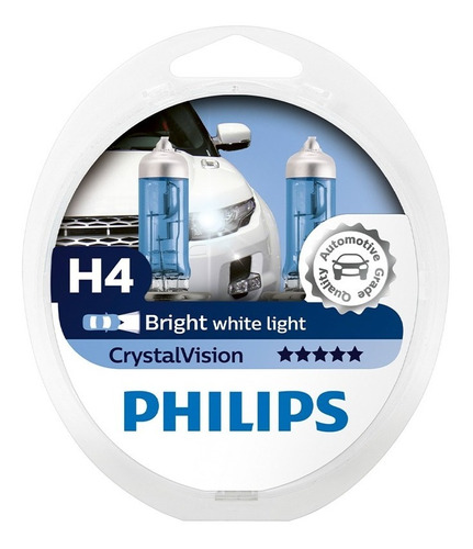 Lampara H4 Crystal Vision Ultra Philips H4 12v 55w Alta Baja