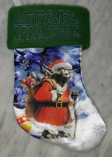 Bota Navideña De Tela Star Wars Yoda (Usado)