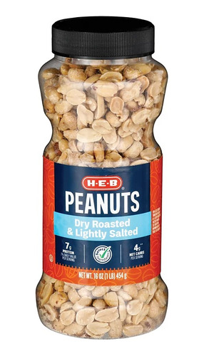 Heb Cacahuates Ligeramente Salados 454 G